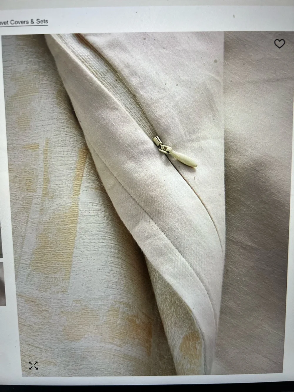Hotel Collection Beige and Cream King Duvet Cover Set